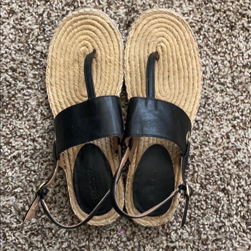 Merona Black sandals - Picture 1 of 2